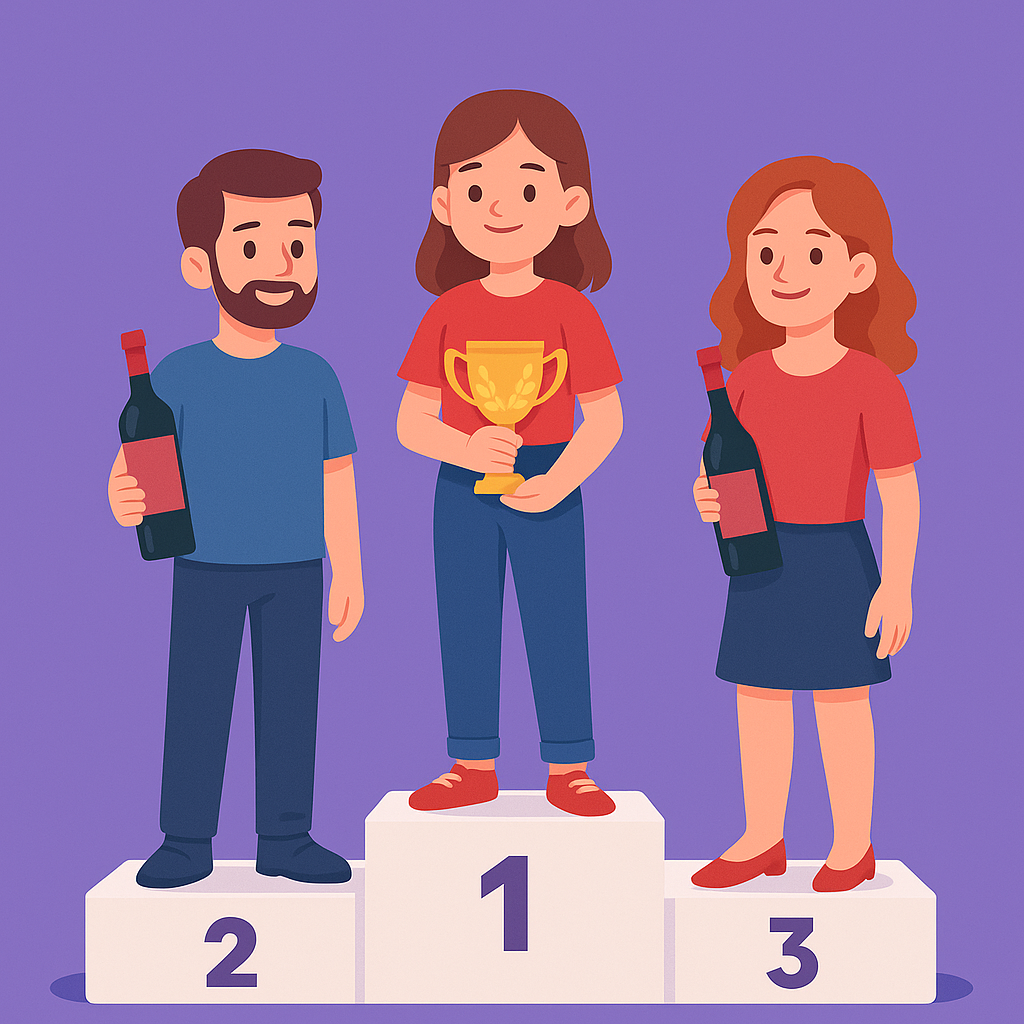 Podium meilleurs vendeurs de vin